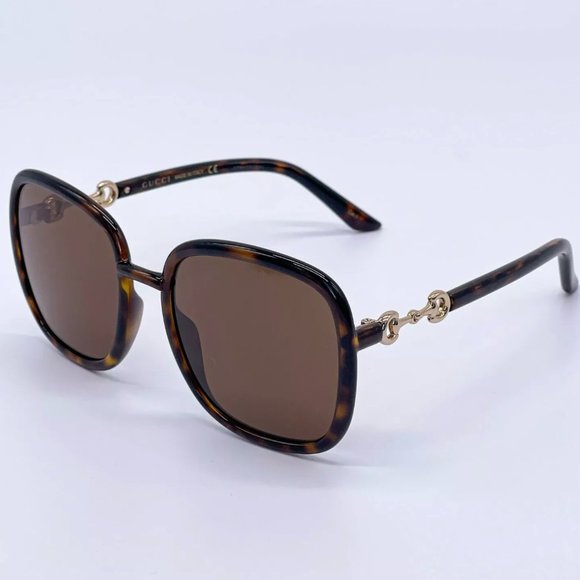Sale! New Gucci Women\'s 57mm Havana Brown Sunglasses! main image 7
